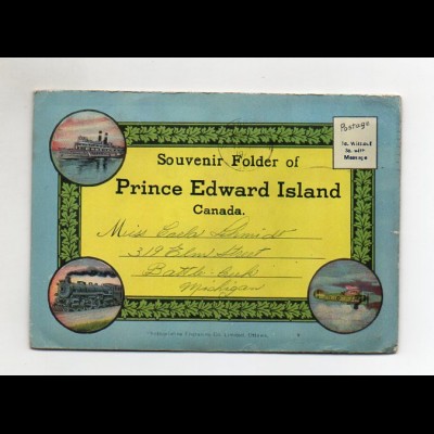 Y6483/ Prince Edward Island Kanada Leporello Souvenir de Folder 1944 Canada