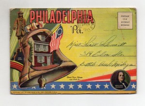 Y4213/ Philadelphia Leporello Souvenir de Folder 1941 USA