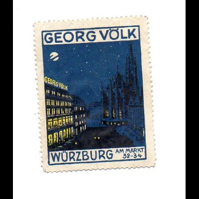 Y7272/ Reklamemarke Würzburg Georg Völk ca.1912