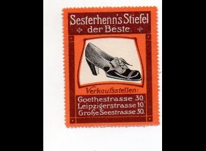 Y7281/ Reklamemarke Sesterhenn`s Stiefel Schuhe Reklame ca.1912 