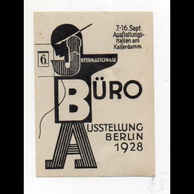 Y7515/ Reklamemarke Berlin Intern. Büro Ausstellung 1928 
