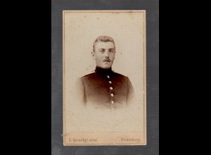 Y9924/ CDV Foto Soldat Militär Atelier S. Gerscherl, Strassburg ca.1905