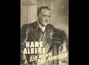 c090/ BFK 3056 Ein Mann auf Abwegen Hans Albers Illustr. Film-Kurier