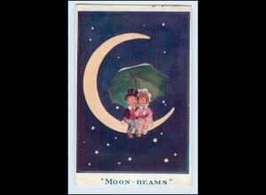 W3T13/ Moon-Beams Mondsichel Kinder schöne Künstler AK 1913